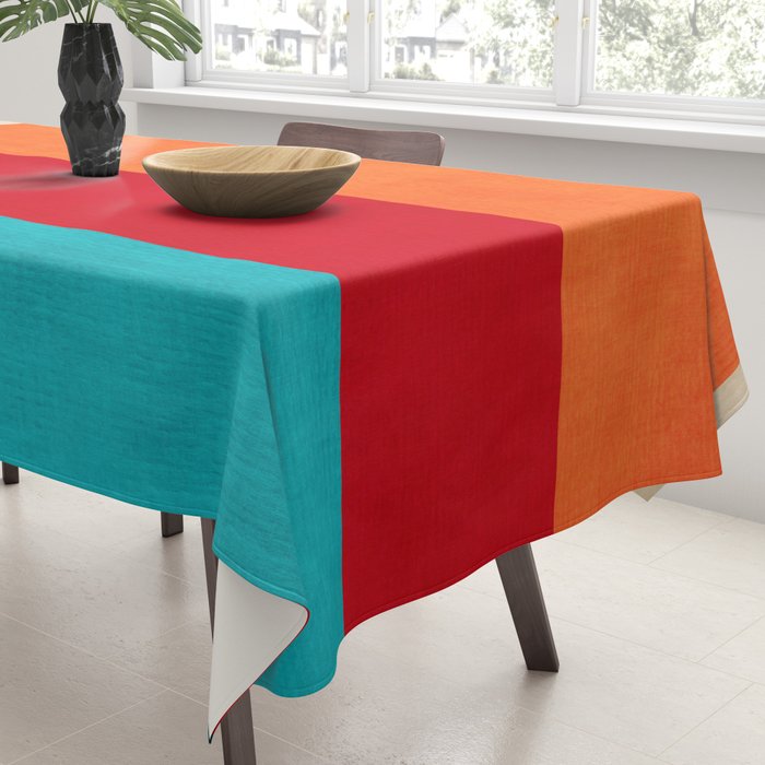 Modern Minimalist Geometric Artwork Tablecloth Gallery Image 3