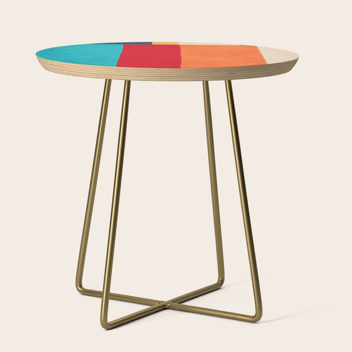 Modern Minimalist Geometric Artwork Side Table Gallery Image 1