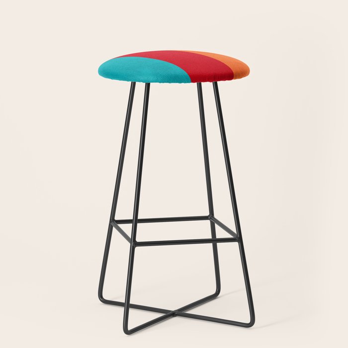 Modern Minimalist Geometric Artwork Stool Gallery Image 1