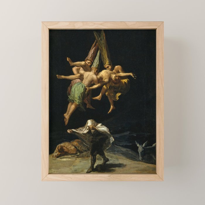 Francisco Goya "Witches' Flight also known as Witches in Flight or Witch" Mini Art Print Gallery Image 1