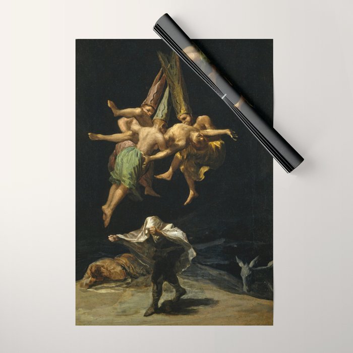 Francisco Goya "Witches' Flight also known as Witches in Flight or Witch" Wrapping Paper Gallery Image 1