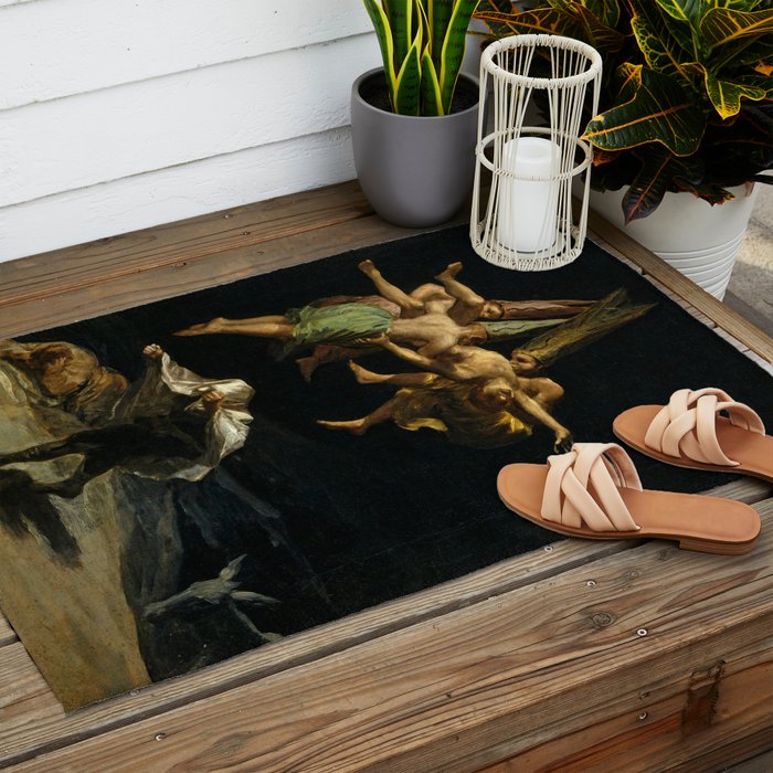 Francisco Goya "Witches' Flight also known as Witches in Flight or Witch" Outdoor Rug Gallery Image 2