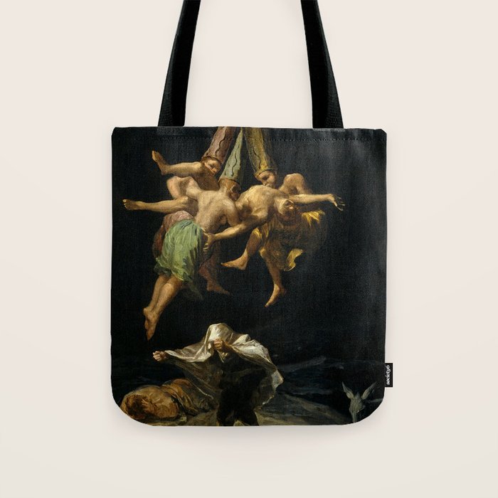 Francisco Goya "Witches' Flight also known as Witches in Flight or Witch" Tote Bag Gallery Image 1
