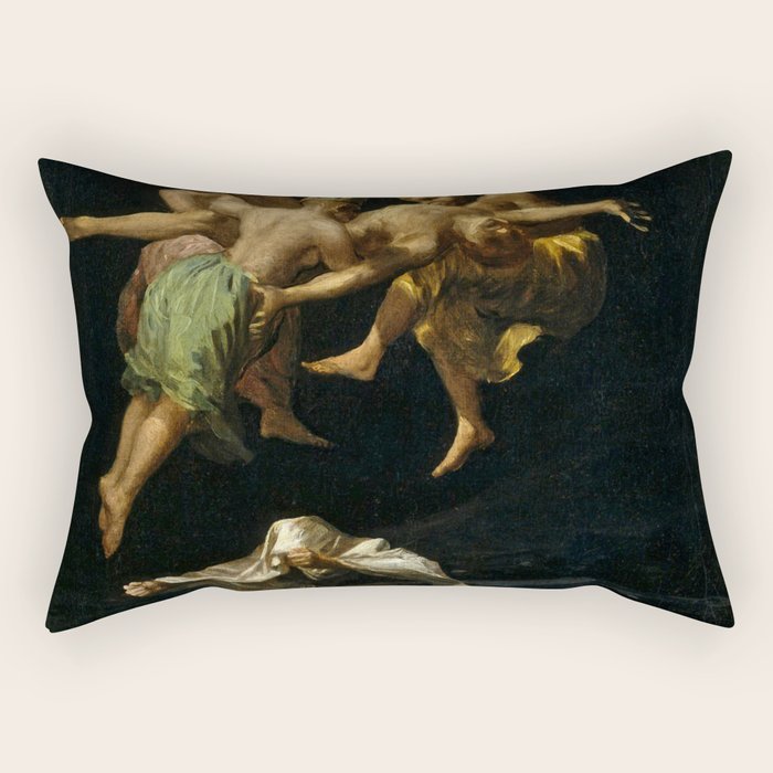 Francisco Goya "Witches' Flight also known as Witches in Flight or Witch" Rectangular Pillow Gallery Image 1