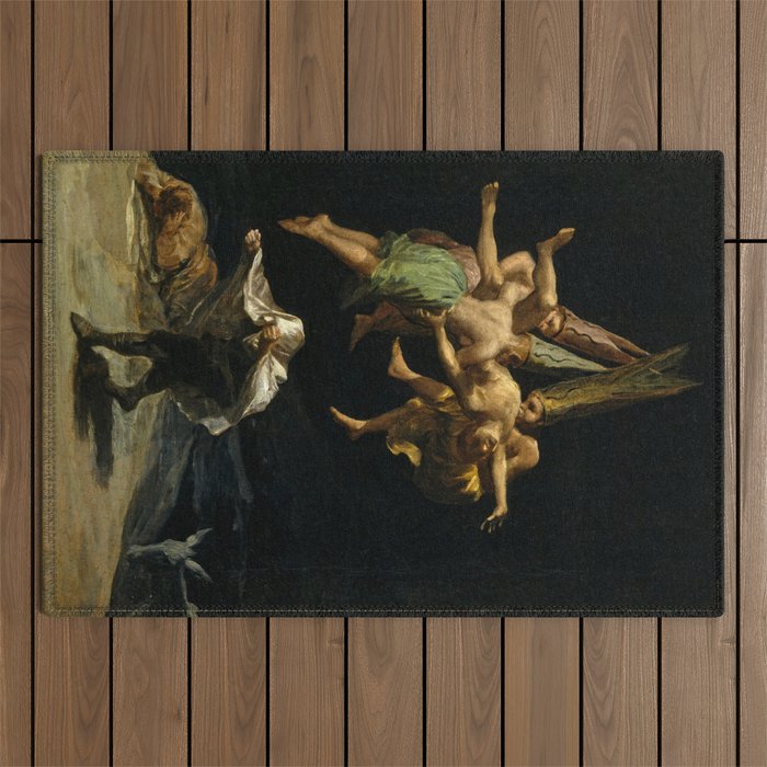 Francisco Goya "Witches' Flight also known as Witches in Flight or Witch" Outdoor Rug Gallery Image 1