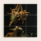 Francisco Goya "Witches' Flight also known as Witches in Flight or Witch" Wood Wall Art Gallery Image 1