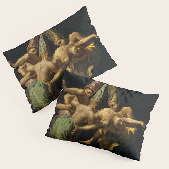 Francisco Goya "Witches' Flight also known as Witches in Flight or Witch" Pillow Sham Gallery Image 1