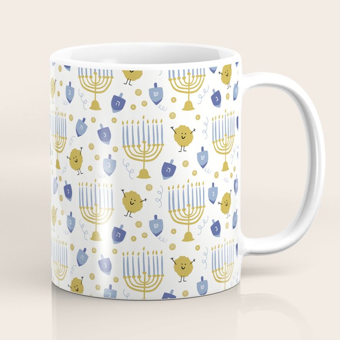 Hanukkah Latke and Menorah Coffee Mug Gallery Image 1