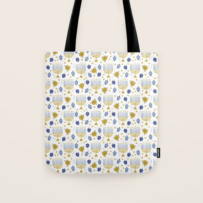 Hanukkah Latke and Menorah Tote Bag Gallery Image 1