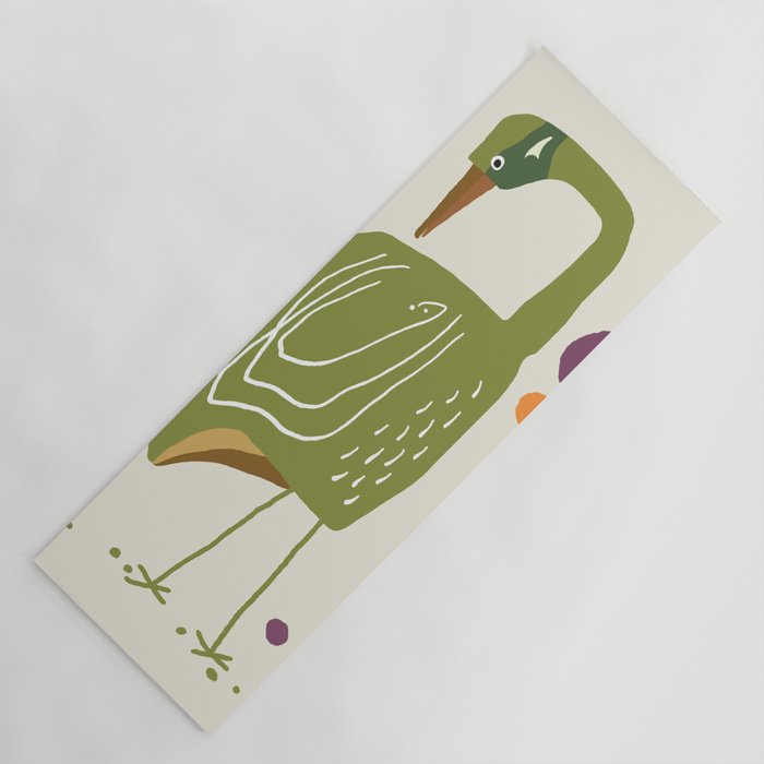 Quirky Brolga Yoga Mat