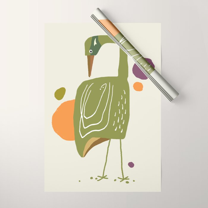 Quirky Brolga Wrapping Paper Gallery Image 1