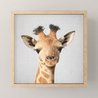 Baby Giraffe - Colorful Mini Art Print Gallery Image 1
