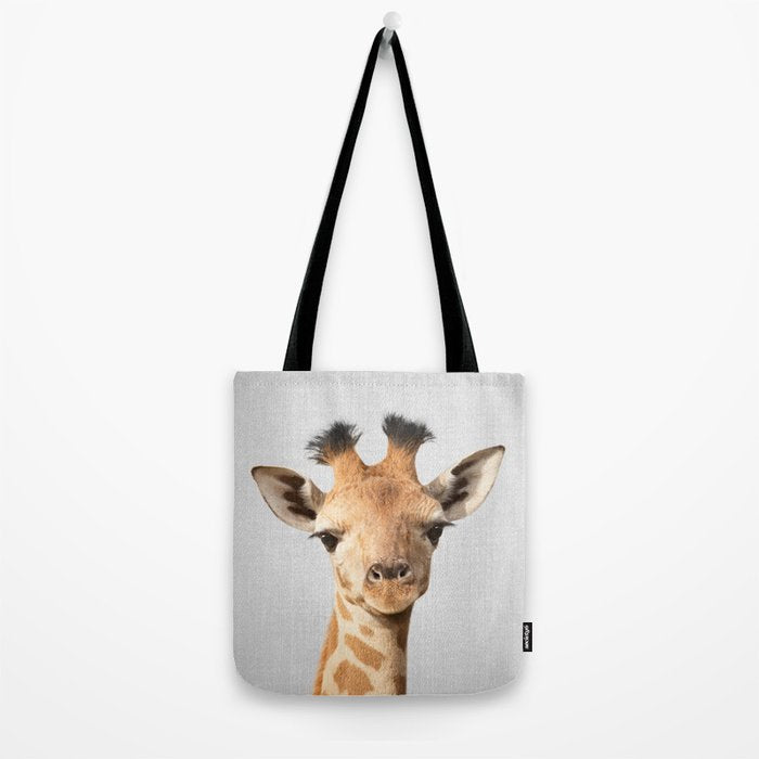 Baby Giraffe - Colorful Tote Bag Gallery Image 2