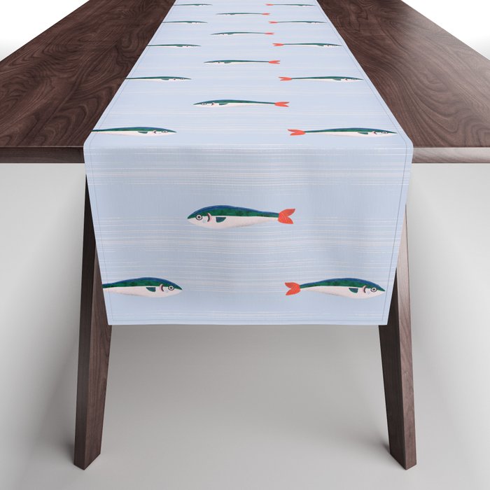Sardines In The Sea Pattern Table Runner Gallery Image 1