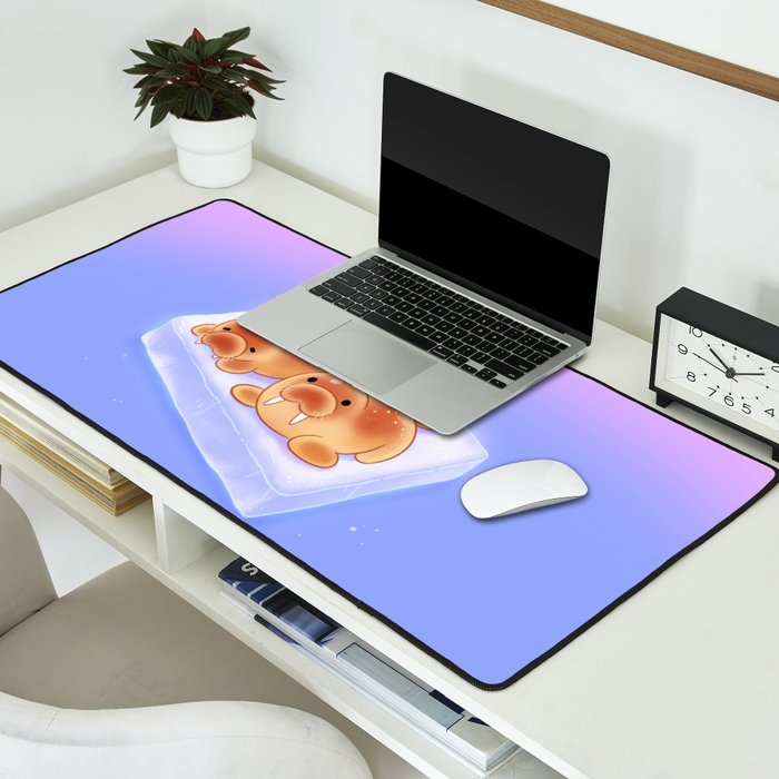 Walrus bun Desk Mat Gallery Image 2