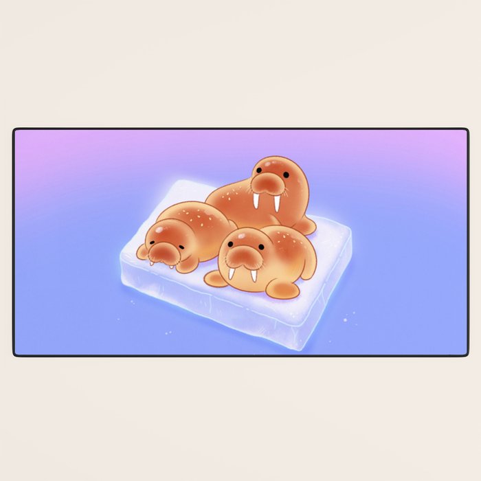 Walrus bun Desk Mat Gallery Image 3