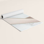 Geometric Art, Rose Gold, Blush Pink, Marble Prints Yoga Mat Gallery Image 2