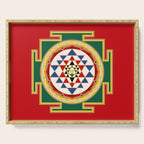 Sri Yantra colored Serving Tray Gallery Image 1