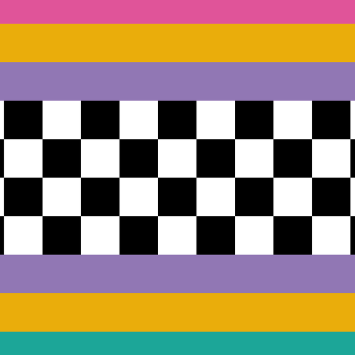 Checkered pattern grid / Vintage 80s / Retro 90s Coffee Mug Gallery Image 2