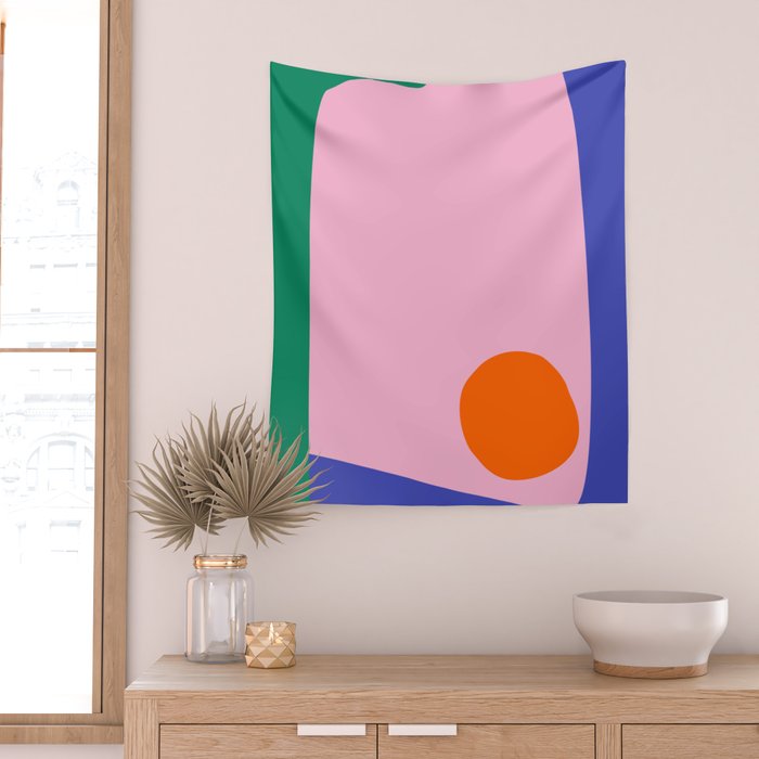 Abstract Modern Colorblock Wall Tapestry Gallery Image 2