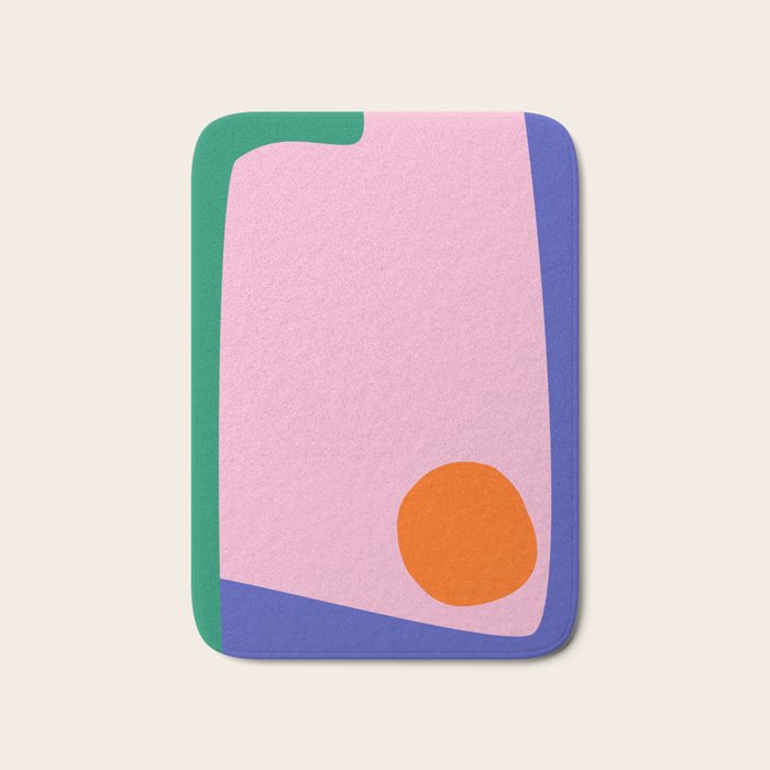 Abstract Modern Colorblock Bath Mat Gallery Image 1