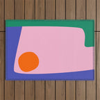 Abstract Modern Colorblock Outdoor Rug Gallery Image 1