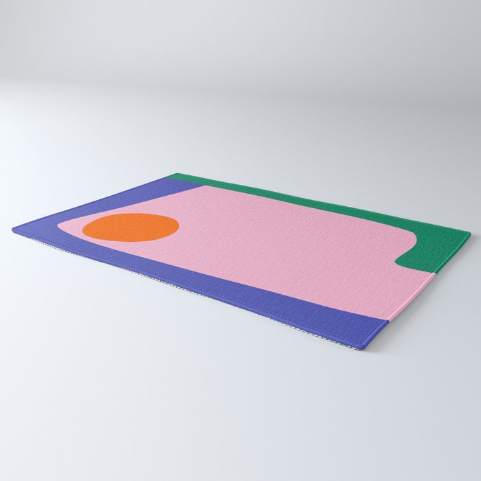 Abstract Modern Colorblock Rug Gallery Image 3