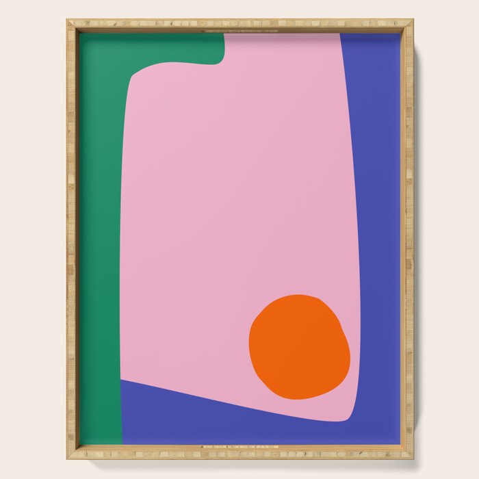 Abstract Modern Colorblock Serving Tray Gallery Image 1