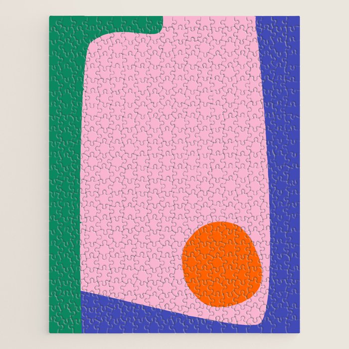 Abstract Modern Colorblock Jigsaw Puzzle Gallery Image 1