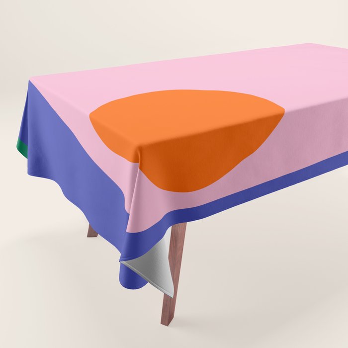 Abstract Modern Colorblock Tablecloth Gallery Image 1