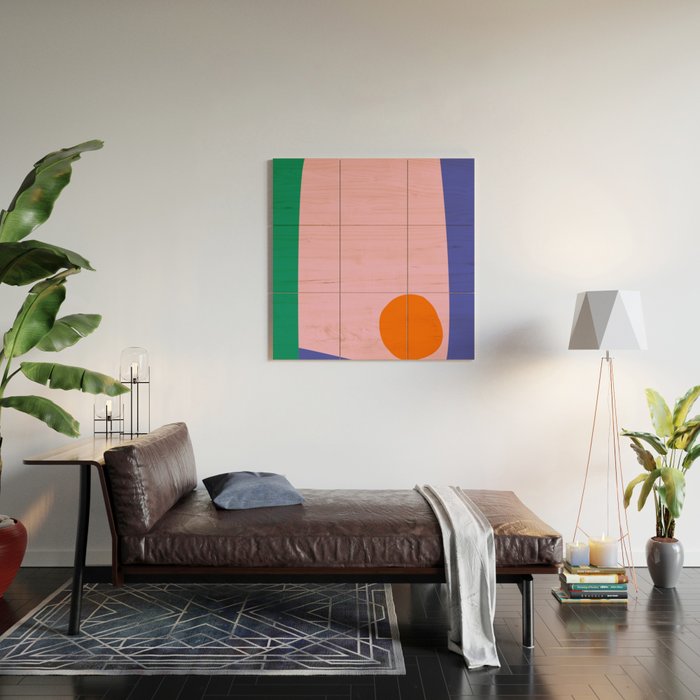 Abstract Modern Colorblock Wood Wall Art Gallery Image 2