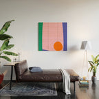 Abstract Modern Colorblock Wood Wall Art Gallery Image 2