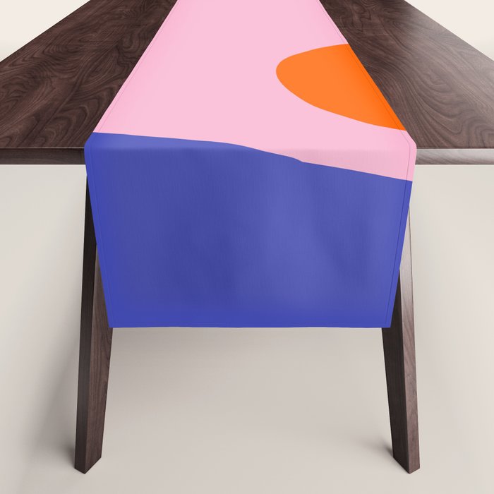 Abstract Modern Colorblock Table Runner Gallery Image 1