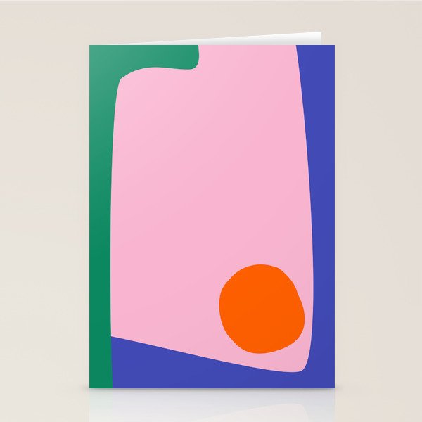 Abstract Modern Colorblock Stationery Card Gallery Image 2
