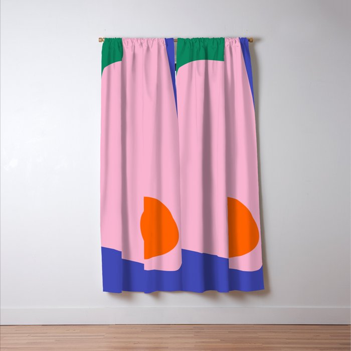 Abstract Modern Colorblock Window Curtain Gallery Image 3