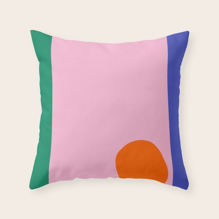 Abstract Modern Colorblock Throw Pillow Gallery Image 1