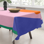 Abstract Modern Colorblock Tablecloth Gallery Image 3