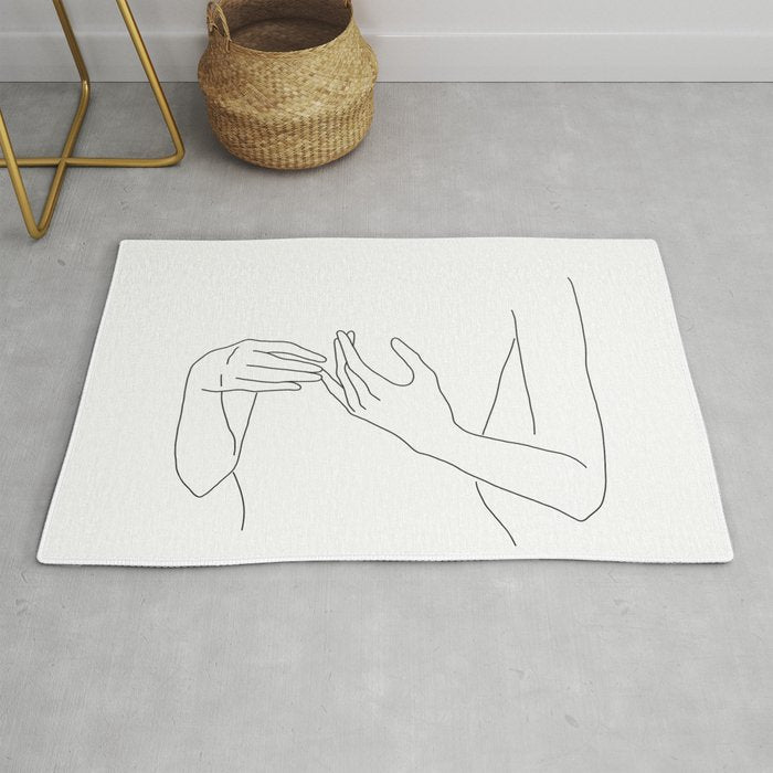 Line Hands 2 Rug Gallery Image 1