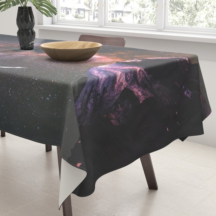 Mount Rainier Under Shooting Stars Tablecloth Gallery Image 3