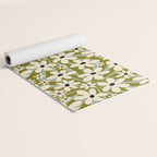 Retro Psychedelic Daisy Flower - Green Color Yoga Mat Gallery Image 2