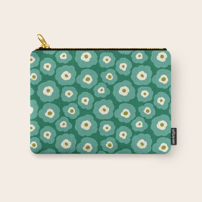 Green Flower Carry All Pouch Gallery Image 1