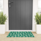 Green Flower Welcome Mat Gallery Image 3