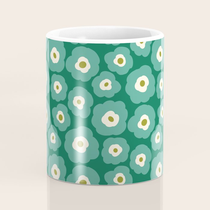 Green Flower Coffee Mug Gallery Image 4