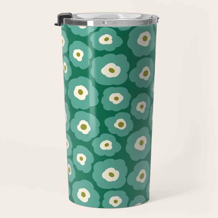 Green Flower Travel Mug Gallery Image 3