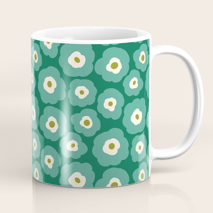 Green Flower Coffee Mug Gallery Image 1