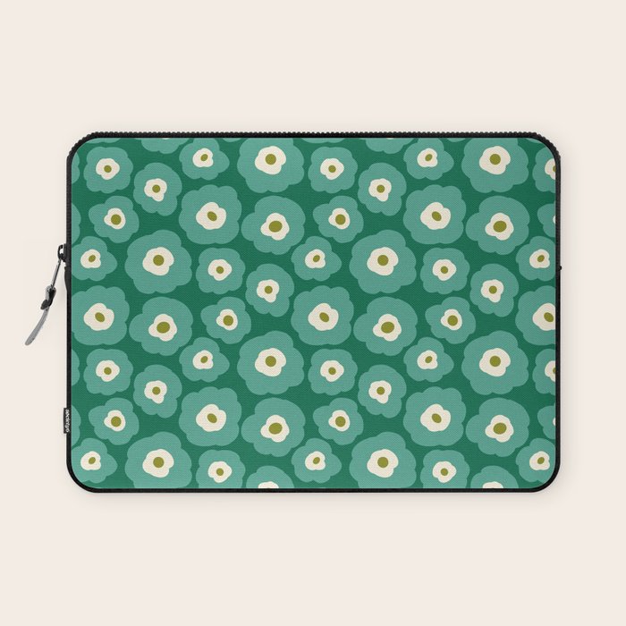 Green Flower Laptop Sleeve Gallery Image 1