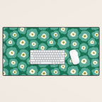 Green Flower Desk Mat Gallery Image 1