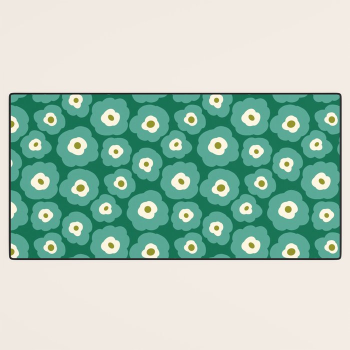 Green Flower Desk Mat Gallery Image 3