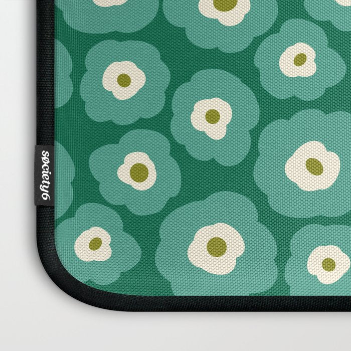 Green Flower Laptop Sleeve Gallery Image 3