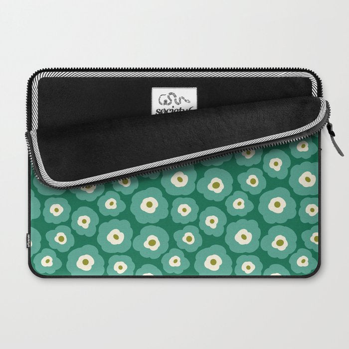 Green Flower Laptop Sleeve Gallery Image 2